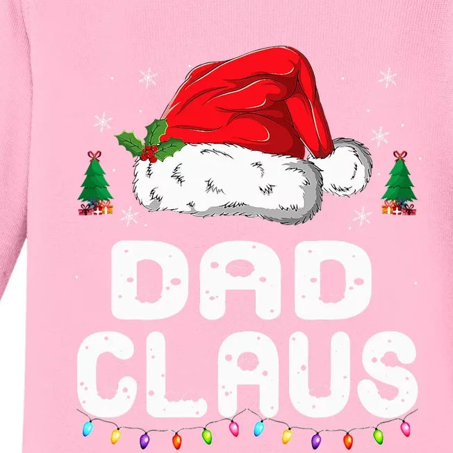 Festive Family Pajama Set Dad Claus Christmas Theme Baby Long Sleeve Bodysuit