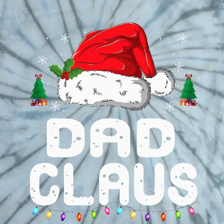 Festive Family Pajama Set Dad Claus Christmas Theme Tie-Dye T-Shirt