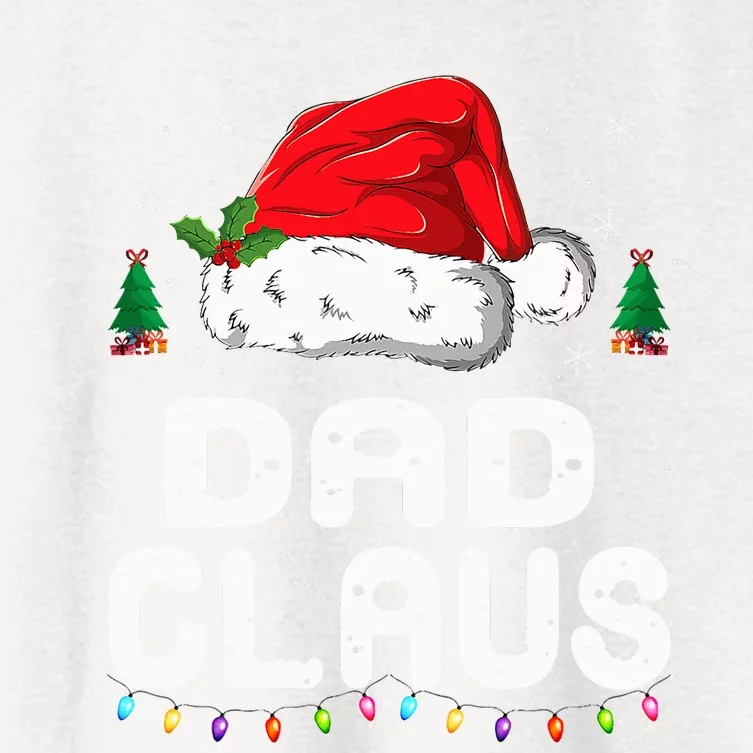 Festive Family Pajama Set Dad Claus Christmas Theme Women's Crop Top Tee