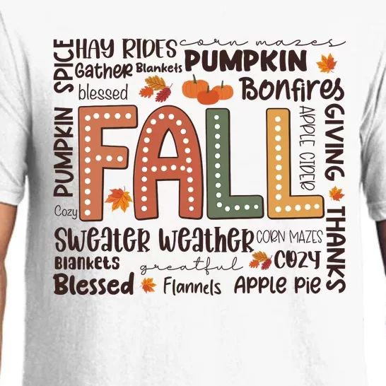 Fall Flannels Pumpkin Season Fall Vibes Autumn Thanksgiving Pajama Set