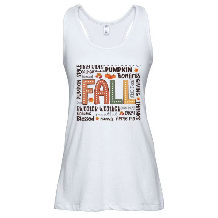 Fall Flannels Pumpkin Season Fall Vibes Autumn Thanksgiving Ladies Essential Flowy Tank