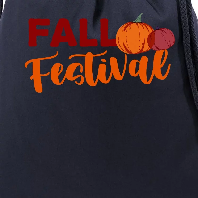 Fall Festival Pumpkin Halloween Drawstring Bag