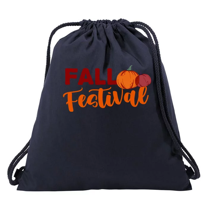 Fall Festival Pumpkin Halloween Drawstring Bag