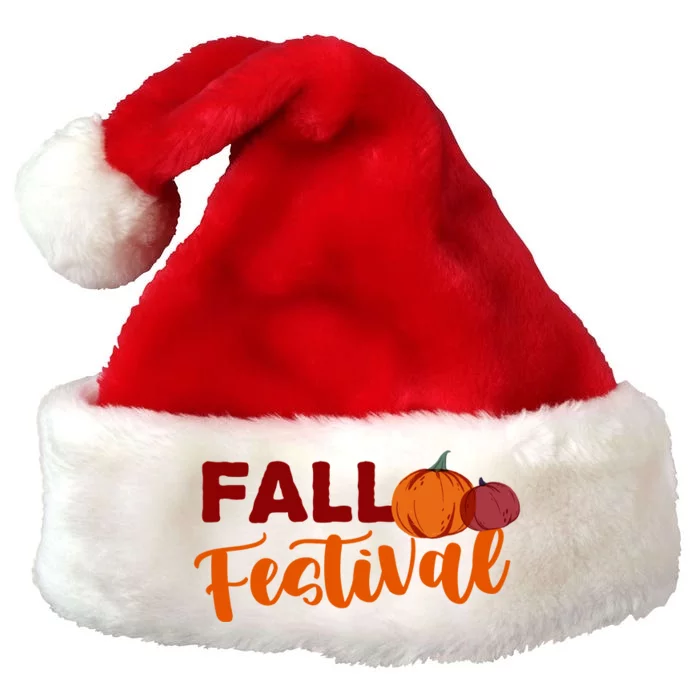 Fall Festival Pumpkin Halloween Premium Christmas Santa Hat