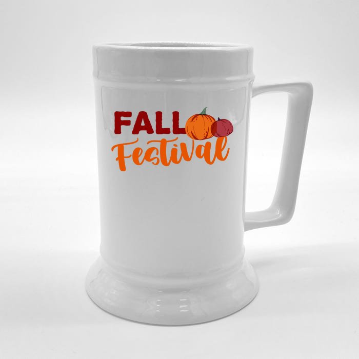 Fall Festival Pumpkin Halloween Front & Back Beer Stein