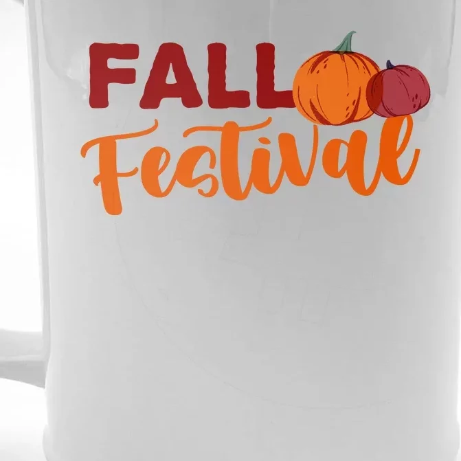 Fall Festival Pumpkin Halloween Front & Back Beer Stein