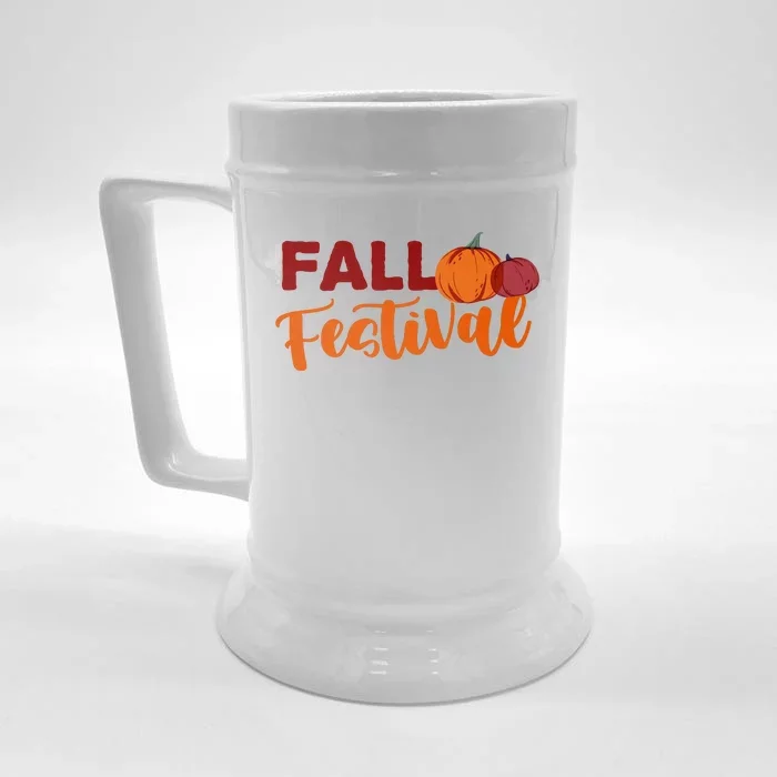 Fall Festival Pumpkin Halloween Front & Back Beer Stein