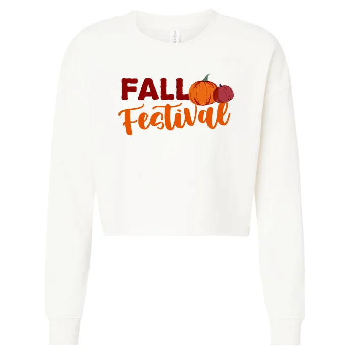 Fall Festival Pumpkin Halloween Cropped Pullover Crew