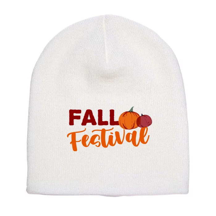 Fall Festival Pumpkin Halloween Short Acrylic Beanie