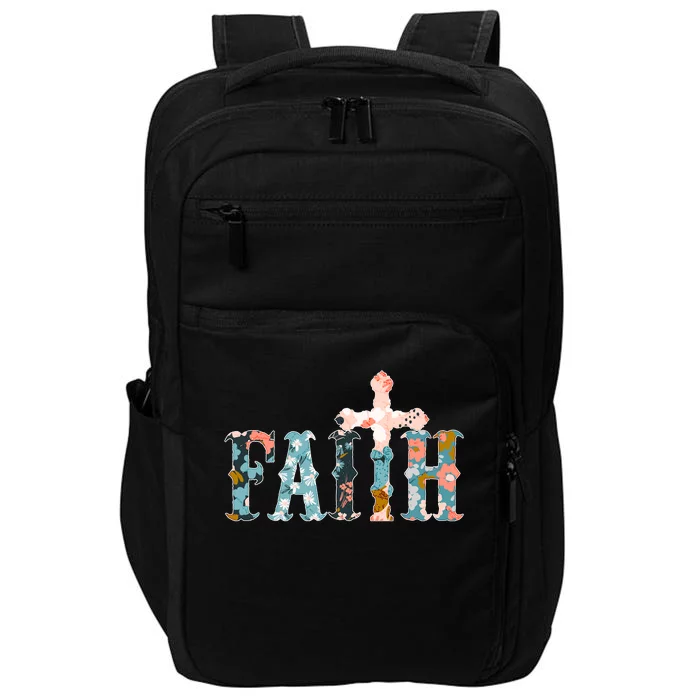 Floral Flower Print Faith Impact Tech Backpack