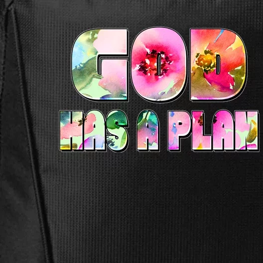 Floral Flower Print God Has A Plan City Backpack