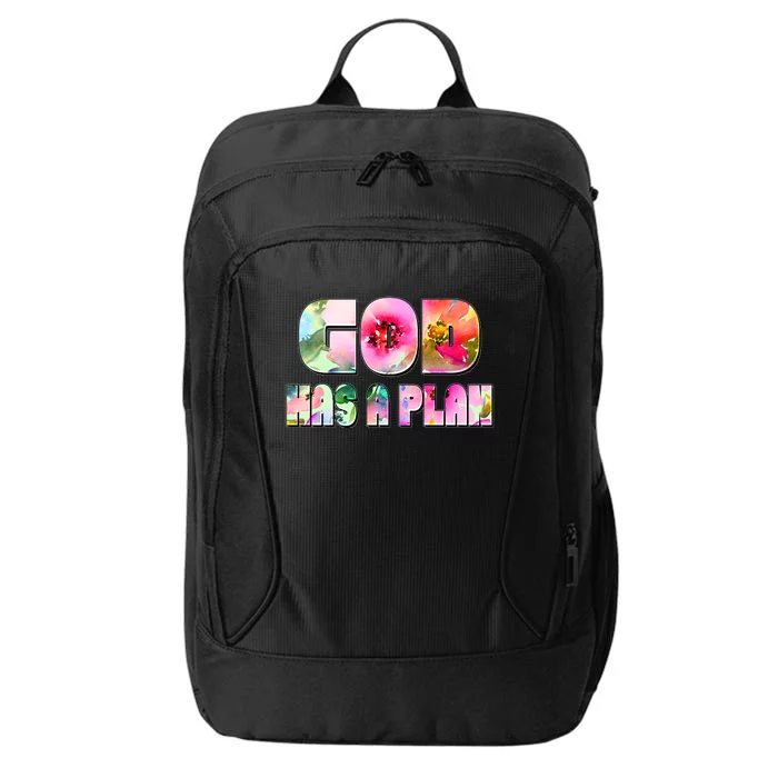 Floral Flower Print God Has A Plan City Backpack