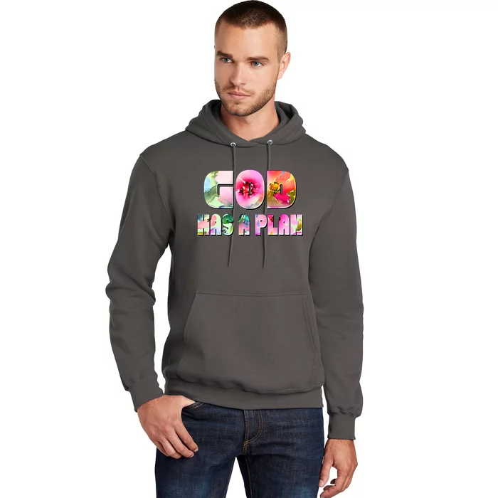 Floral Flower Print God Has A Plan Hoodie