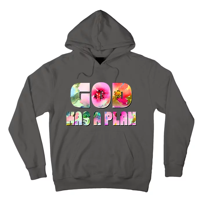 Floral Flower Print God Has A Plan Hoodie