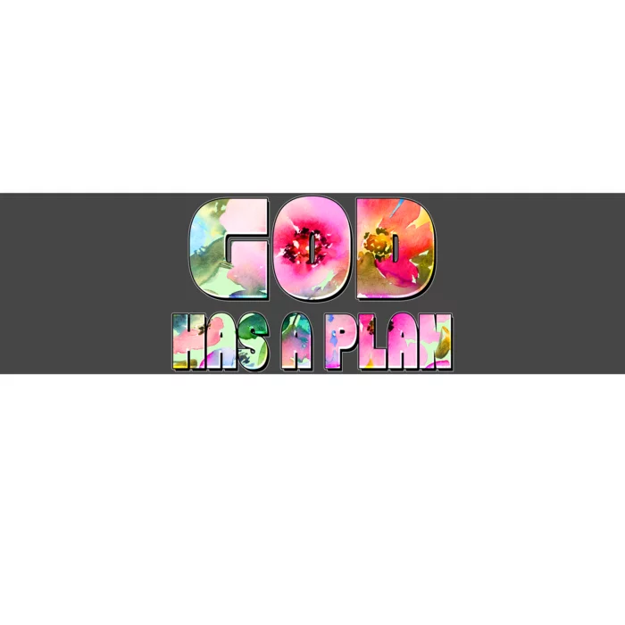 Floral Flower Print God Has A Plan Bumper Sticker