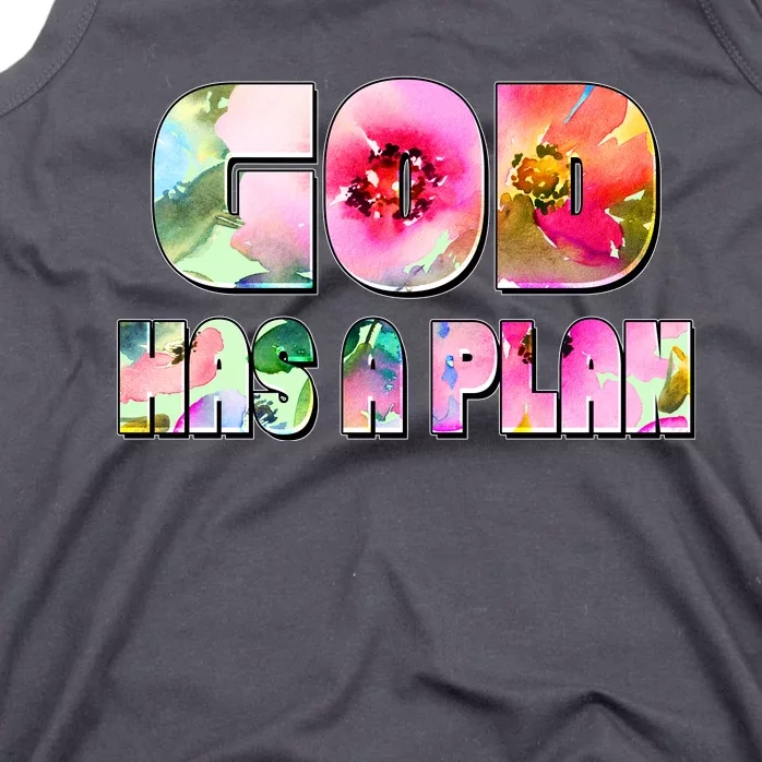 Floral Flower Print God Has A Plan Tank Top