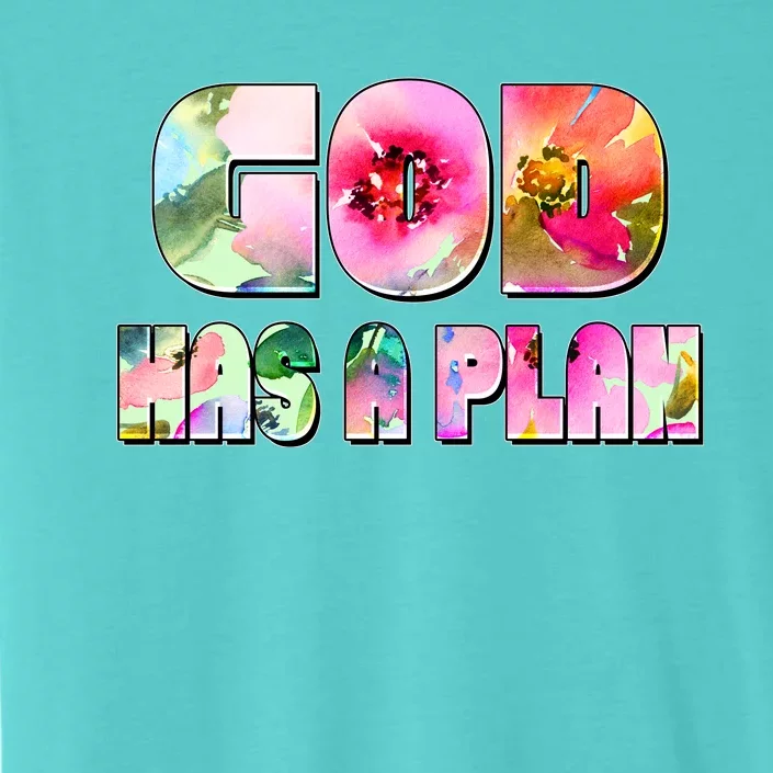 Floral Flower Print God Has A Plan ChromaSoft Performance T-Shirt