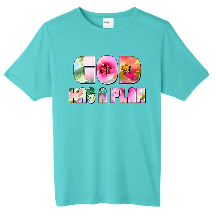 Floral Flower Print God Has A Plan ChromaSoft Performance T-Shirt