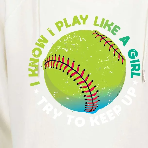 Funny Fastpitch Pitcher Softball Game Gift Gift Womens Funnel Neck Pullover Hood