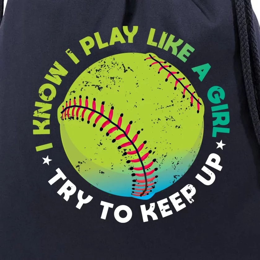 Funny Fastpitch Pitcher Softball Game Gift Gift Drawstring Bag