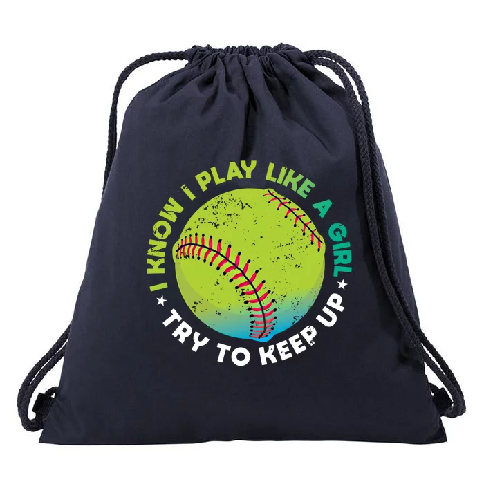 Funny Fastpitch Pitcher Softball Game Gift Gift Drawstring Bag