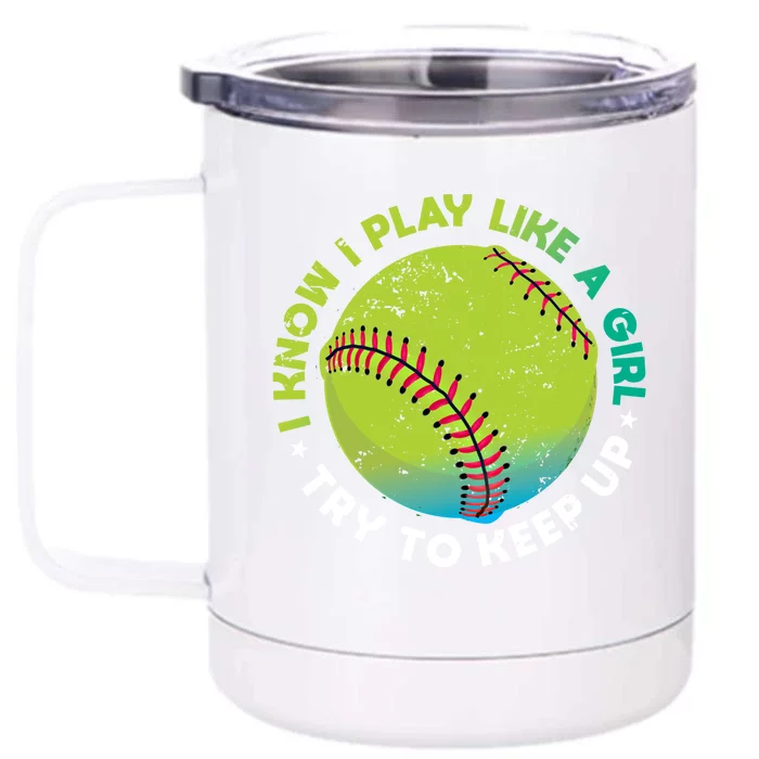 Funny Fastpitch Pitcher Softball Game Gift Gift Front & Back 12oz Stainless Steel Tumbler Cup