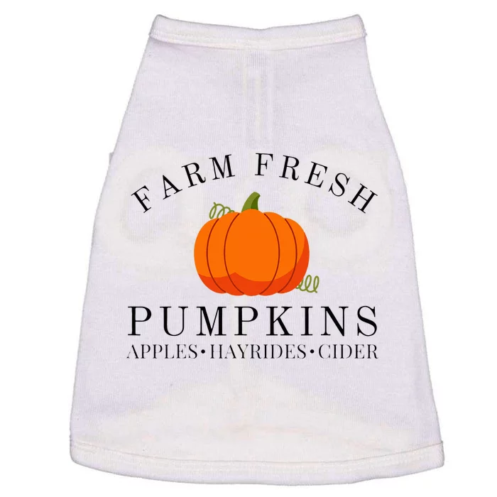 Farm Fresh Pumpkins Apples Hayrides Cider Thanksgiving Fall Doggie Tank