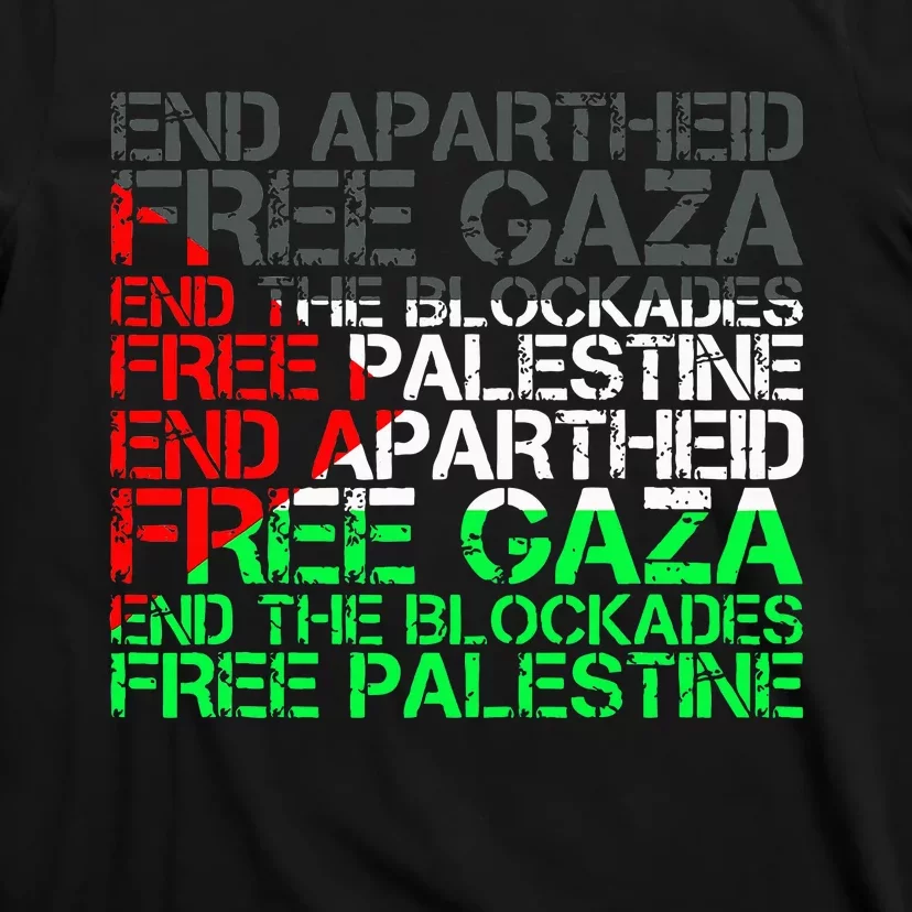 flag Free Palestine Arabic Palestine Gaza Jerusalem T-Shirt