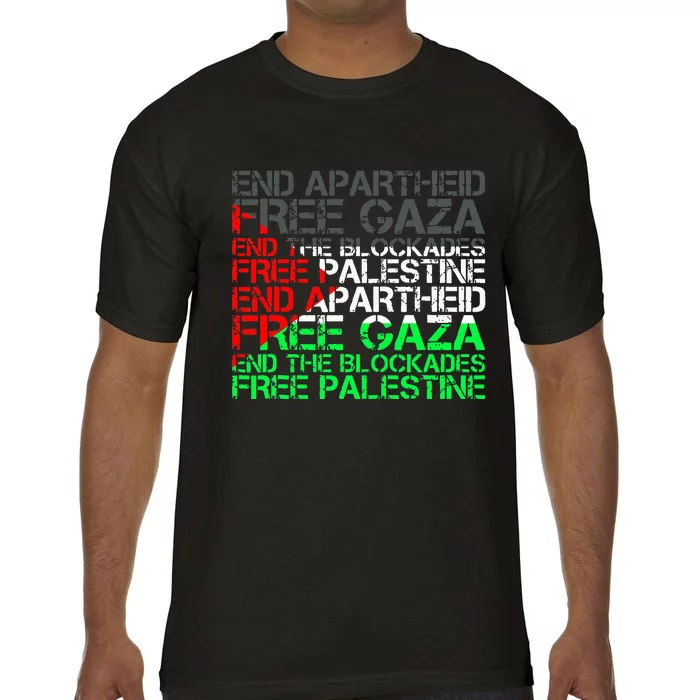 flag Free Palestine Arabic Palestine Gaza Jerusalem Comfort Colors T-Shirt