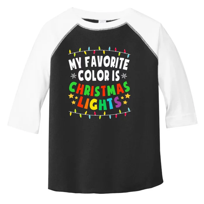 Festive Family Pajamas Celebrate with Christmas Lights Toddler Fine Jersey T-Shirt