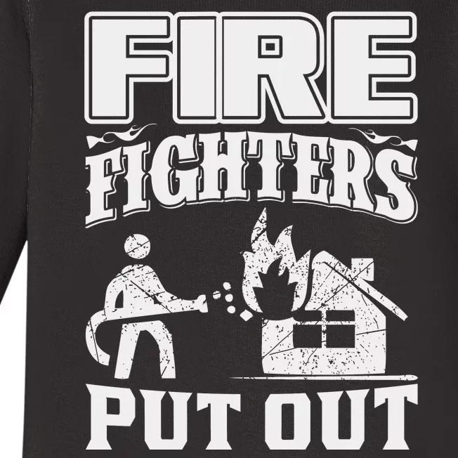 Fire Firefighters Put Out Baby Long Sleeve Bodysuit