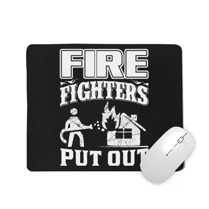 Fire Firefighters Put Out Mousepad