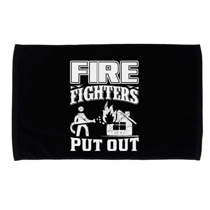 Fire Firefighters Put Out Microfiber Hand Towel