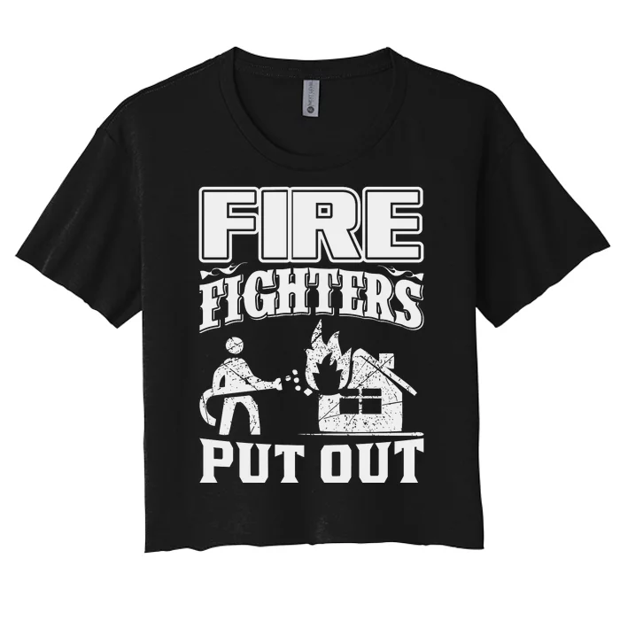 Fire Firefighters Put Out Women's Crop Top Tee