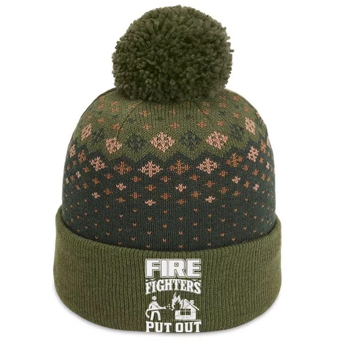 Fire Firefighters Put Out The Baniff Cuffed Pom Beanie