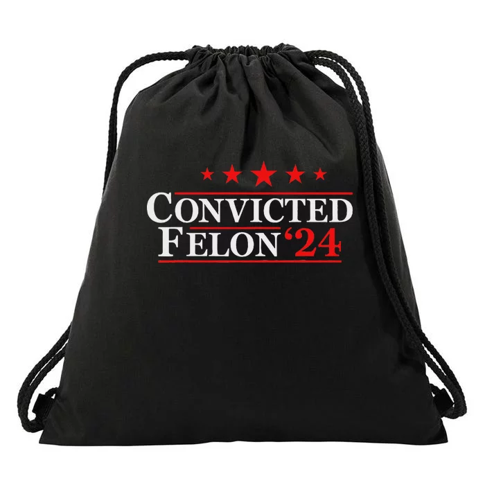 Felon24 Funny Pro Trump 2024 Campaign Drawstring Bag