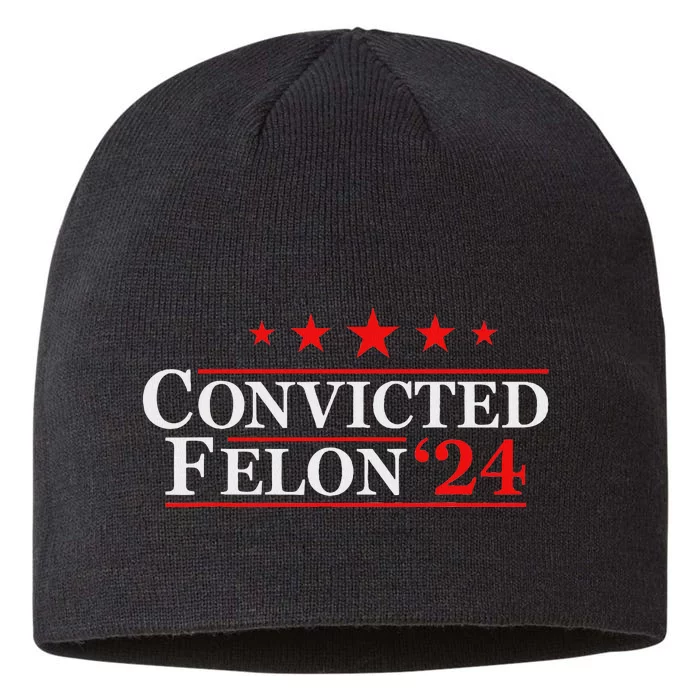 Felon24 Funny Pro Trump 2024 Campaign 8 1/2in Sustainable Knit Beanie