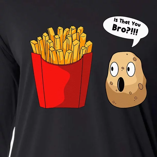 French Fries Potatoes Snack Finger Chips French Fried Cooling Performance Long Sleeve Crew