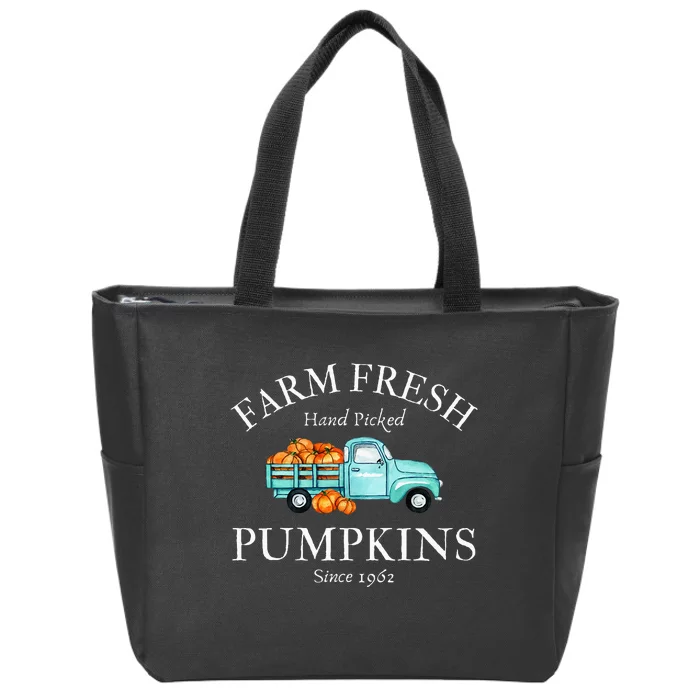 Farm Fresh Pumpkins Zip Tote Bag