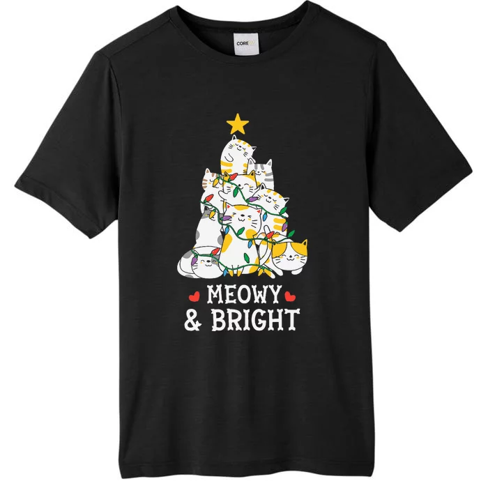 Festive Feline Pajamas Hilarious Christmas Tree Design ChromaSoft Performance T-Shirt