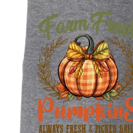 Farm Fresh Pumpkins Fun Autumn Halloween Thanksgiving Fall Doggie 3-End Fleece Hoodie