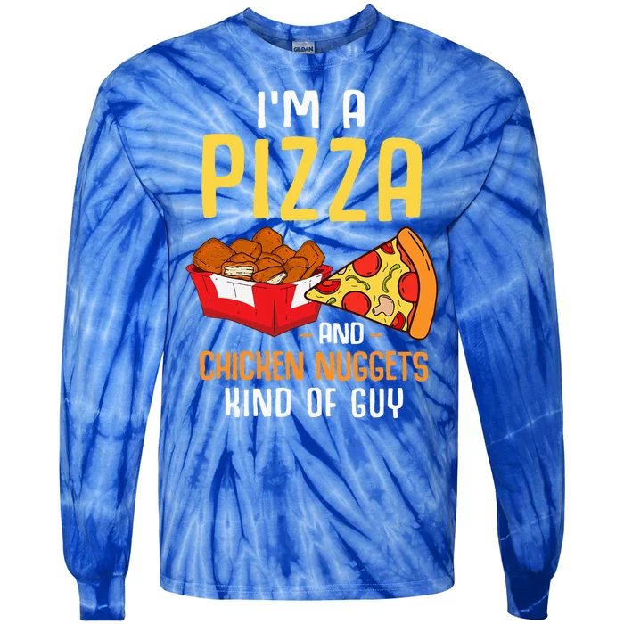 Fast Food Pizza Lover Foodie Tie-Dye Long Sleeve Shirt