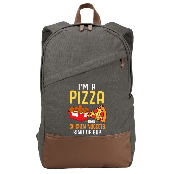 Fast Food Pizza Lover Foodie Cotton Canvas Backpack