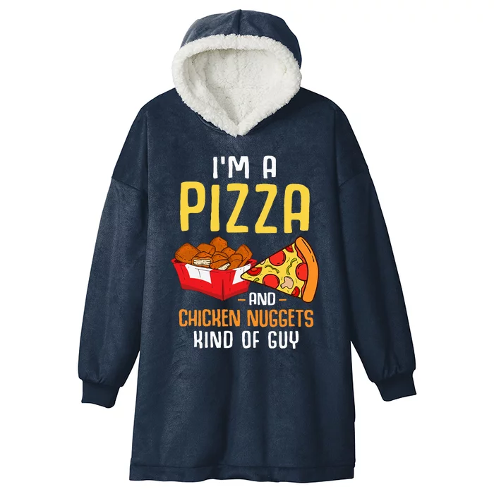 Fast Food Pizza Lover Foodie Hooded Wearable Blanket