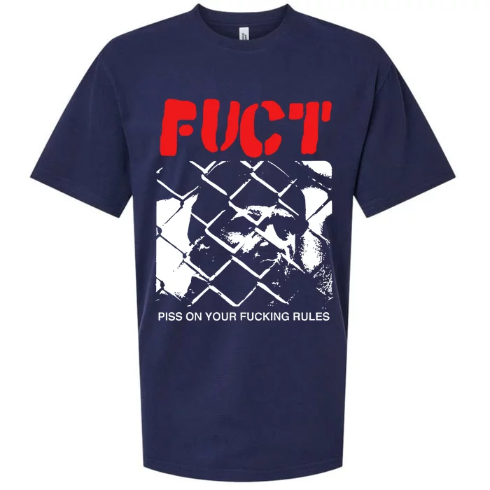 Fuct Fuct Piss On Your Fucking Rules Sueded Cloud Jersey T-Shirt