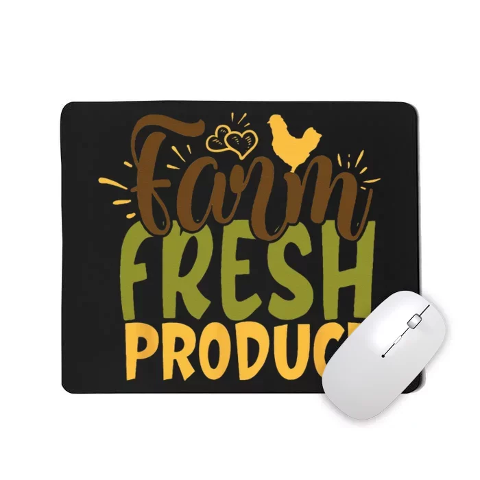 Farm Fresh Produce Funny Retro Vintage Farming Farmer Mousepad