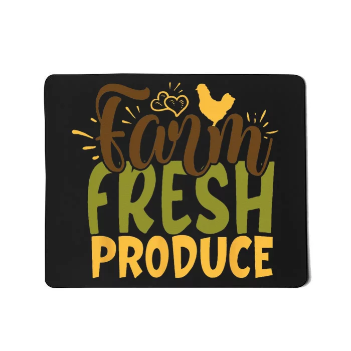 Farm Fresh Produce Funny Retro Vintage Farming Farmer Mousepad