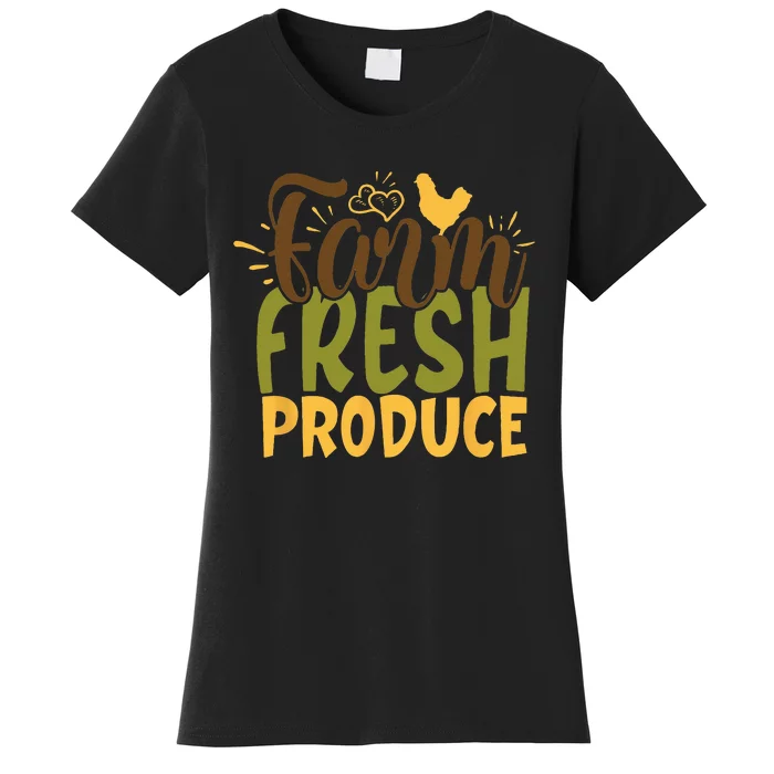 Farm Fresh Produce Funny Retro Vintage Farming Farmer Women's T-Shirt