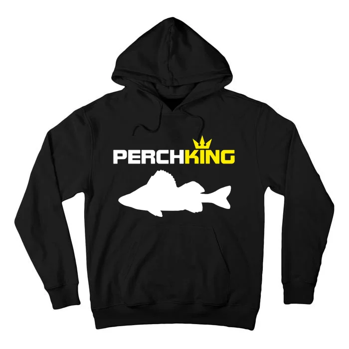 Funny Fishermen Perch King Perch Fly Fishing Tall Hoodie