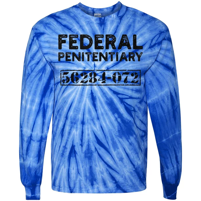 Fun Federal Prison Inmate Prisoner Number Halloween Costume Tie-Dye Long Sleeve Shirt